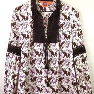 SOLD eBay Tory Burch Bailey Tunic Blouse Elephant